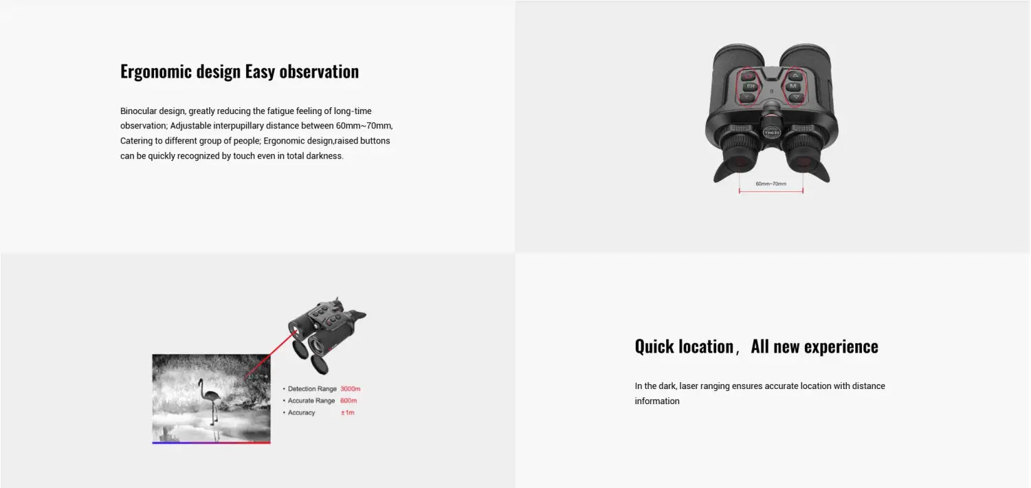 Guide TN650 LRF - Thermal Binocular - Ergonomic design
