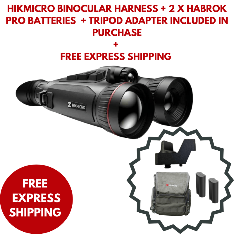 HABROK 4K HX60LS withb binocular Harness + 2 x Habrok Pro BATTERIES  + Tripod Adapter