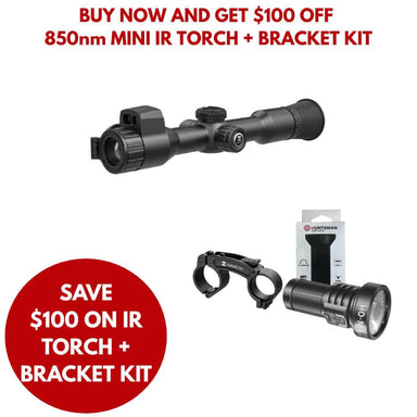 HIKMICRO Alpex Lite A40EL and 850nm mini ir torch and bracket kit