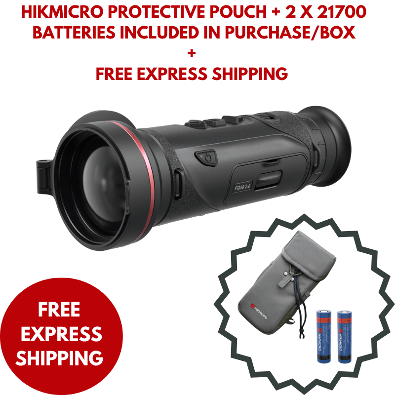 HIKMICRO Falcon FQ50 2.0 Thermal Monocular with pouch and 2 21700 batteries