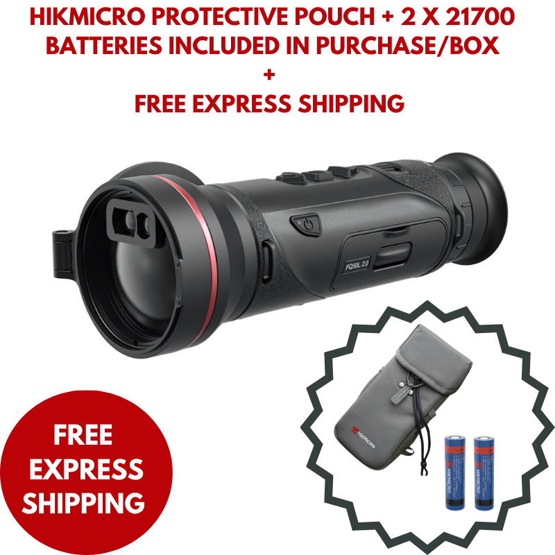 HIKMICRO Falcon FQ50L 2.0 Thermal Monocular with pouch and 2 21700 batteries