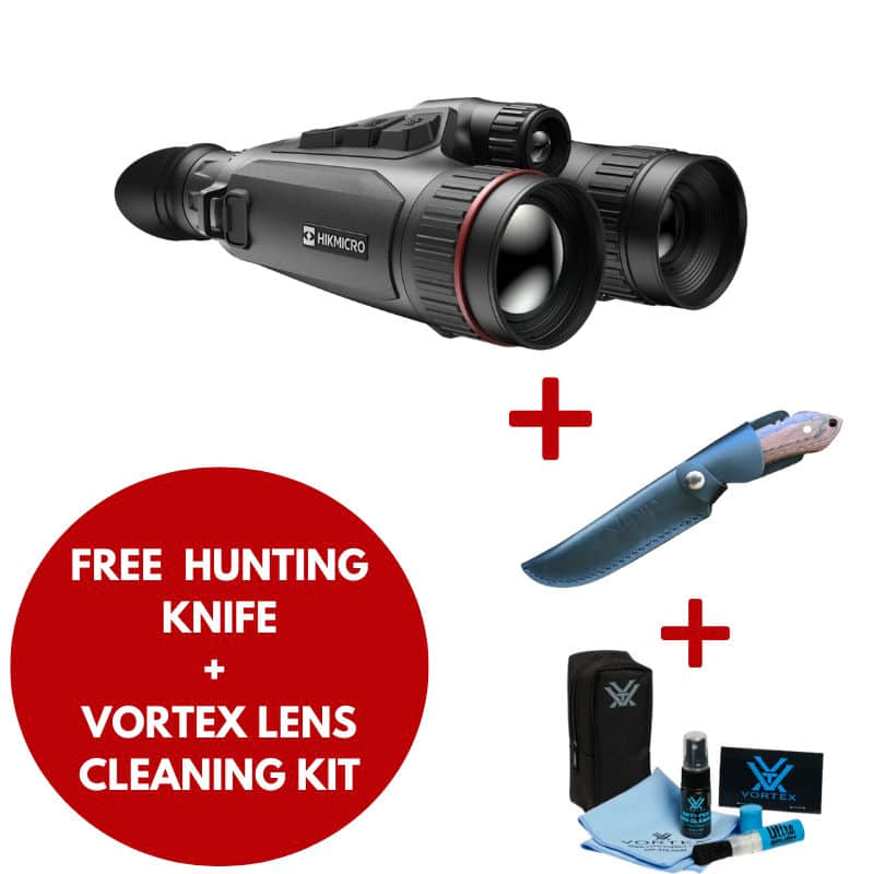 HIKMICRO Habrok Pro HQ50L(N) Multi-Spectrum Binocular with free hunting knife and vortex lens cleaning