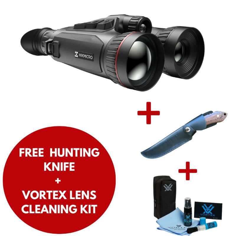 HIKMICRO Habrok Pro HX60L Multi-Spectrum Binocular with free hunting knife and vortex lens cleaning kit