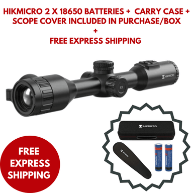 HIKMICRO Stellar SH35 3.0 with carry case and scope cover and 2 18650 battery