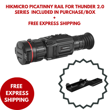 HIKMICRO Thunder 2.0 TH50Z with picatinny rail mount