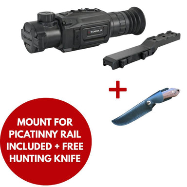 HIKMICRO Thunder TQ35 2.0 Thermal Scope with mount for picatinny rail and free hunting knife