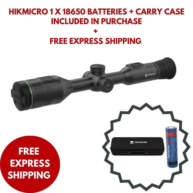 HIKMICRO Alpex 4K A50E WITH 1 x 18650 BATTERIES + Carry Case INCLUDED