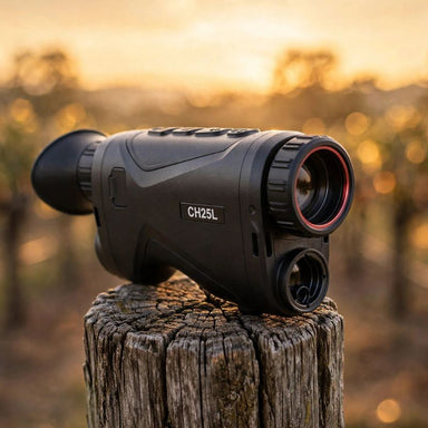 HIKMICRO Condor CH25L on top of a Vineyard / Orchard Post