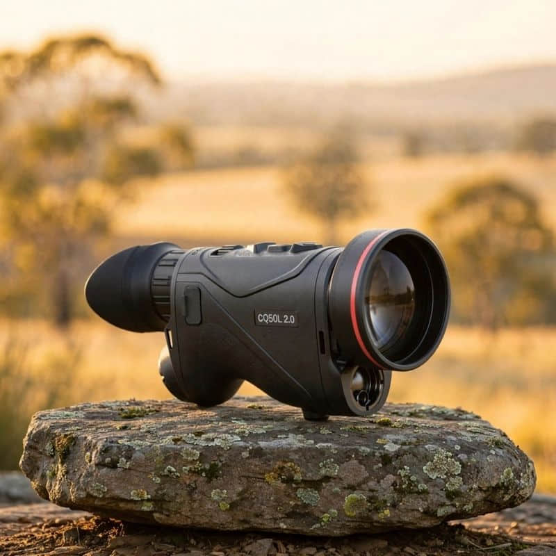 HIKMICRO Condor CQ50L 2.0 on top of a   Granite Bush Rock