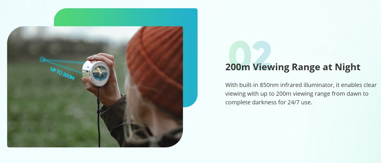 HIKMICRO Heimdal H4D Night Vision Monocular 200m viewing distance