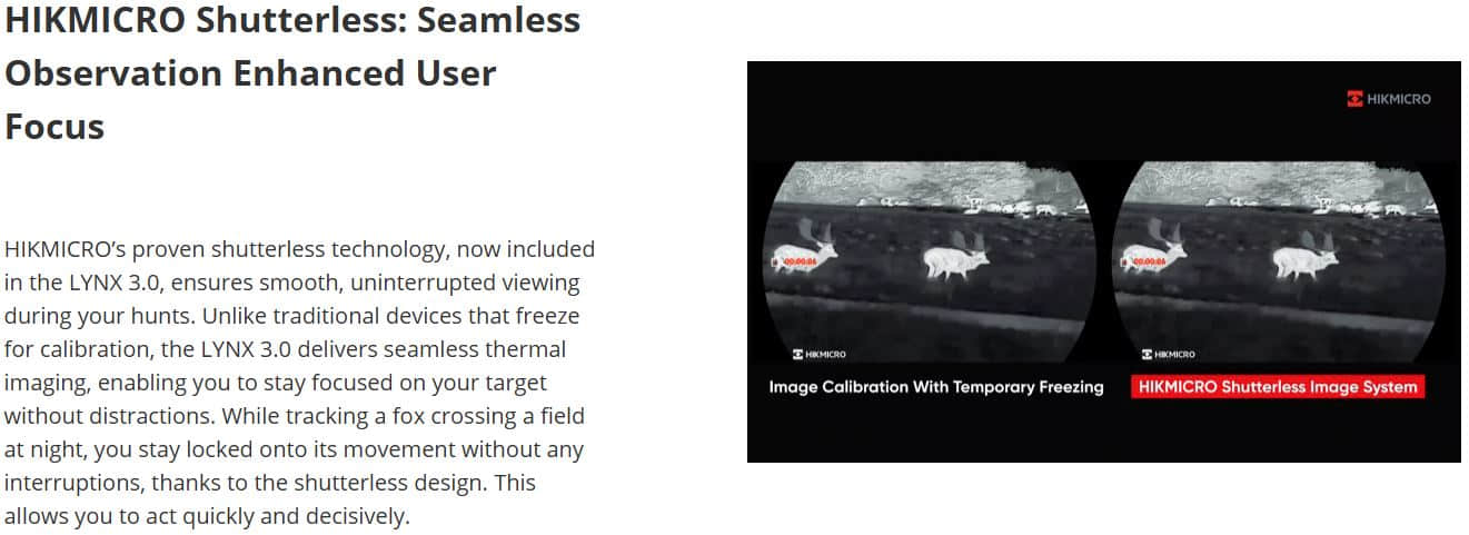 HIKMICRO Lynx LH25 3.0 Thermal Monocular  shutterless imaging