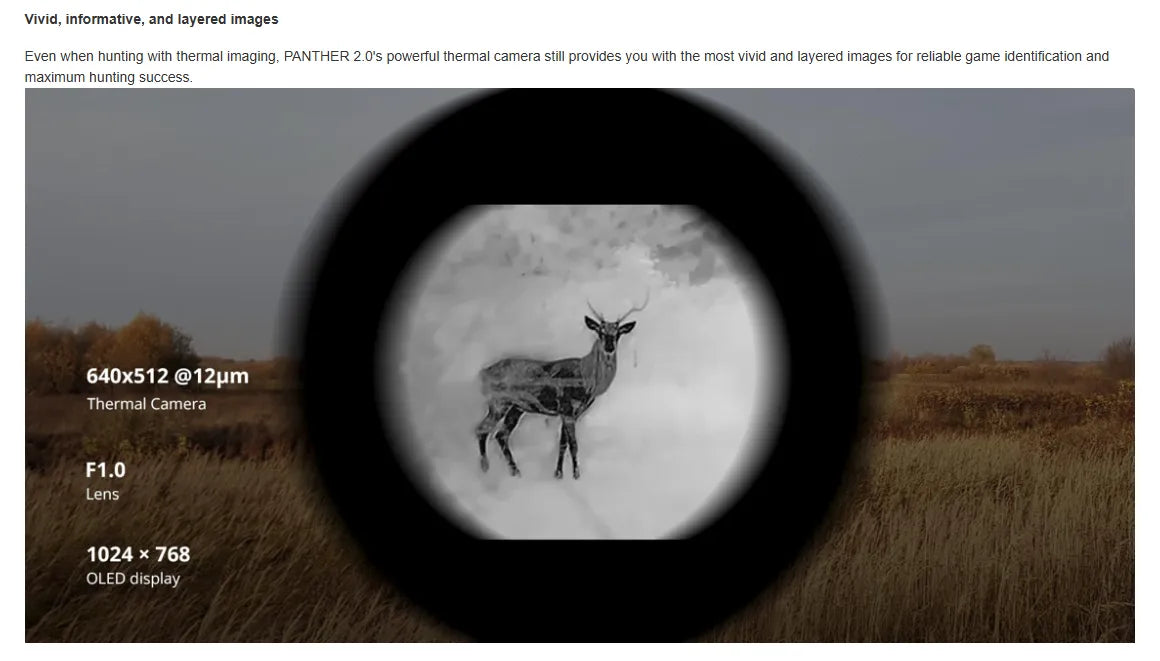 HIKMICRO Panther 2.0 PH35L Thermal Scope Rainbow