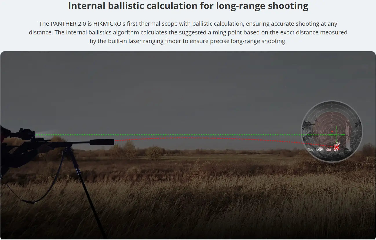 HIKMICRO Panther 2.0 PH35L Thermal Scope ballistic calculation