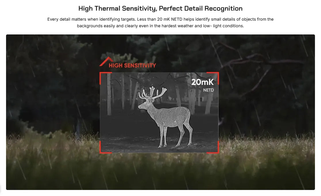 HIKMICRO Panther 2.0 PH50L Thermal Scope Thermal Sensitivity