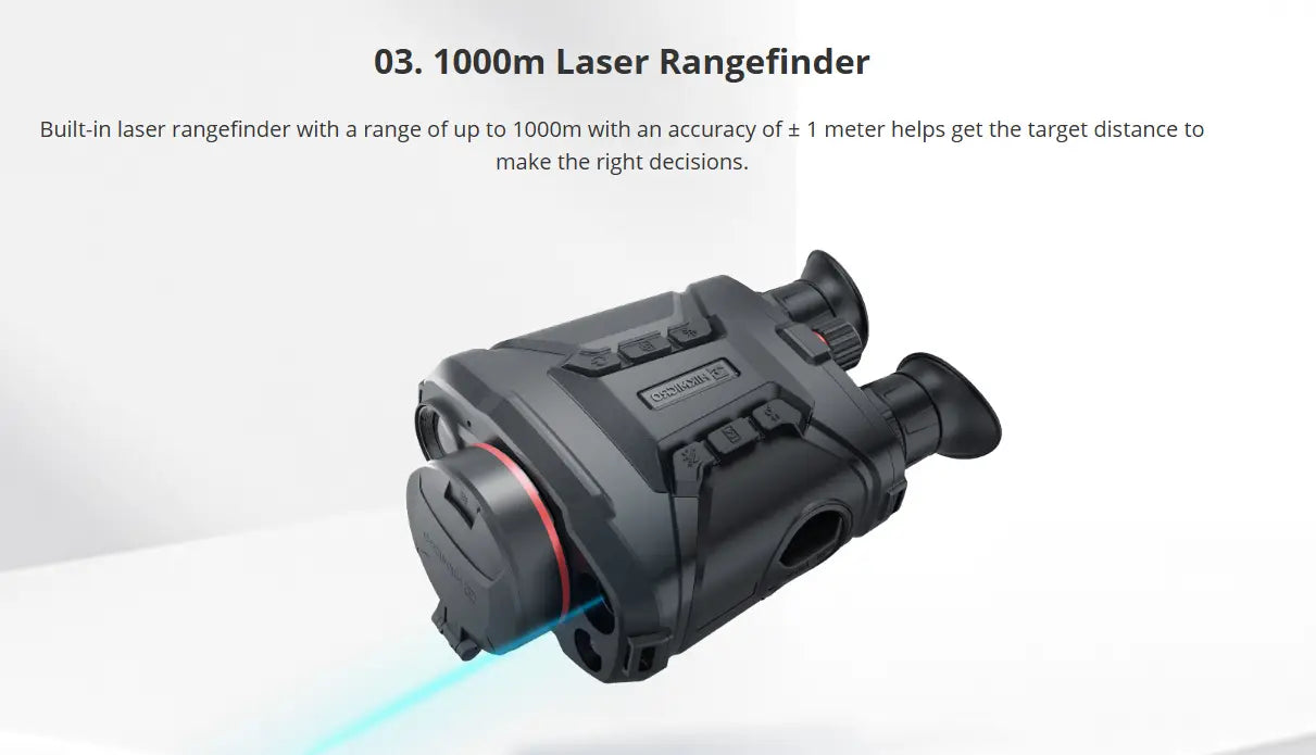 HIKMICRO Raptor RH50L Thermal Binoculars 1000m Laser Range Finder Feature