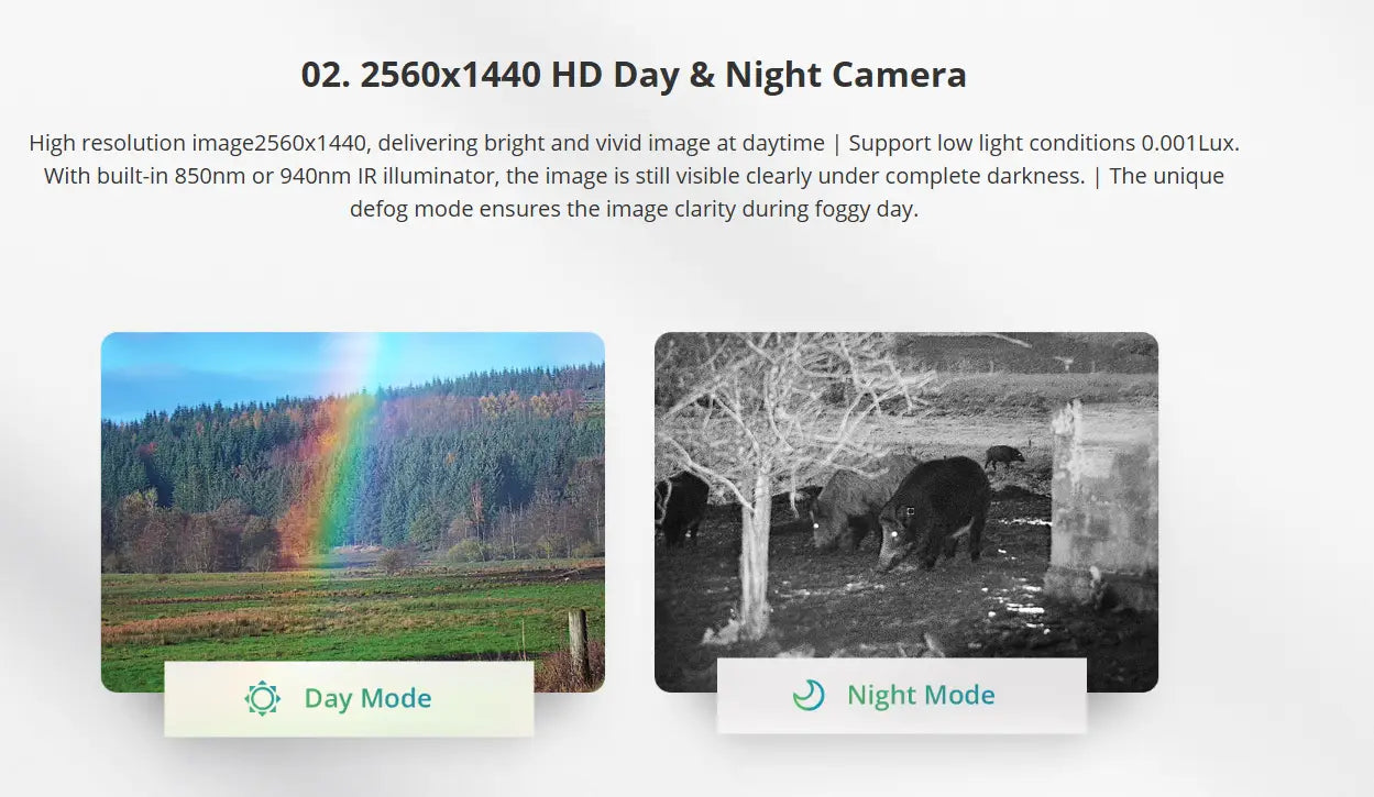 HIKMICRO Raptor RH50L Thermal Binoculars Resolution and IR Features