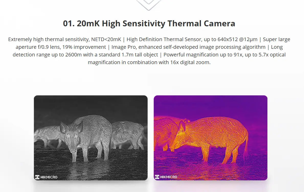 Guide TN450 LRF Thermal Binocular - Zoom feature