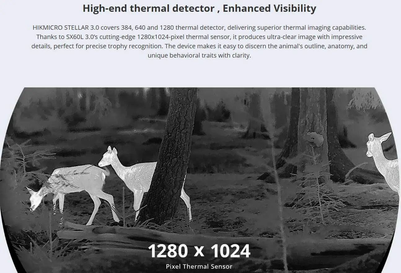 HIKMICRO STELLAR 3.0 SX60LS Thermal Scope 1280px thermal resolution