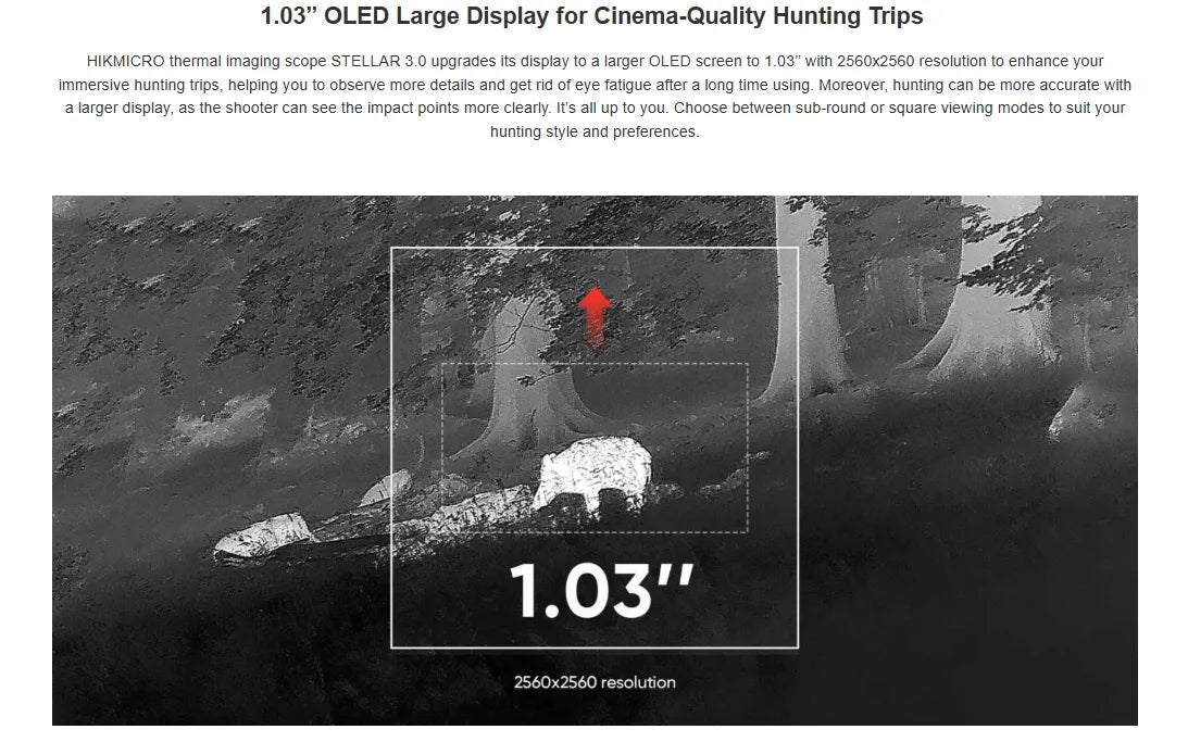 HIKMICRO Stellar SH35 Thermal Scope OLED Display