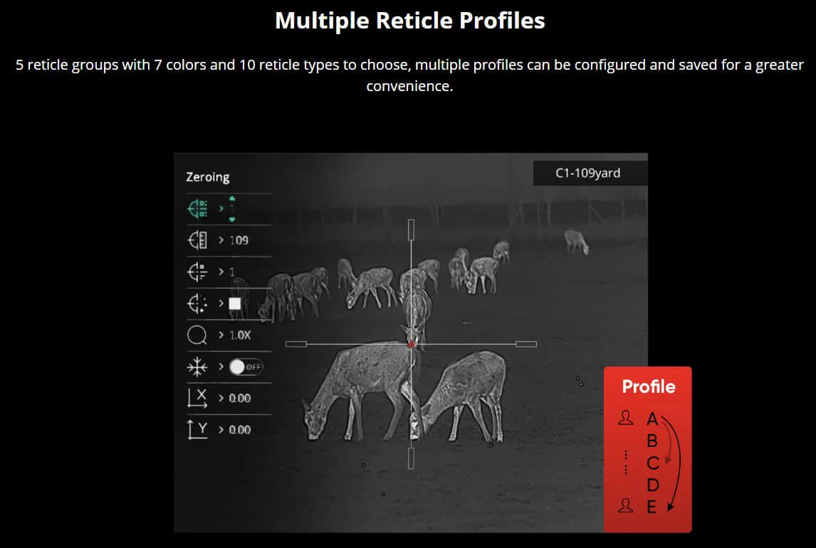 HIKMICRO THUNDER 2.0 TH25P Up to 5 reticle Profiles