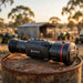 HIKMICRO Thunder 2.0 TH50Z Thermal Scope on top of an Oil Drum Top