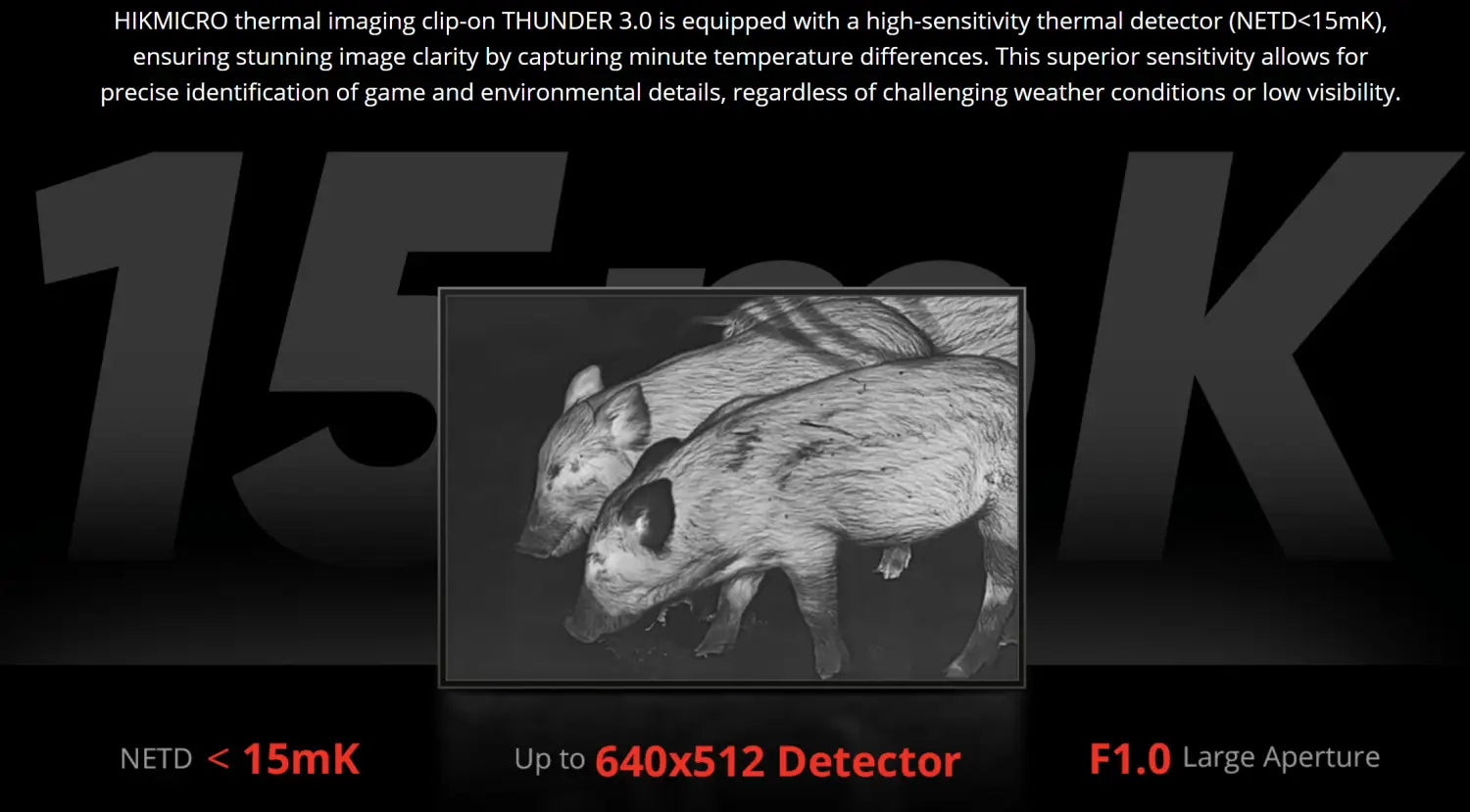 HIKMICRO Thunder TQ35CL 3.0 Thermal Clip-On 15mK Thermal Detector