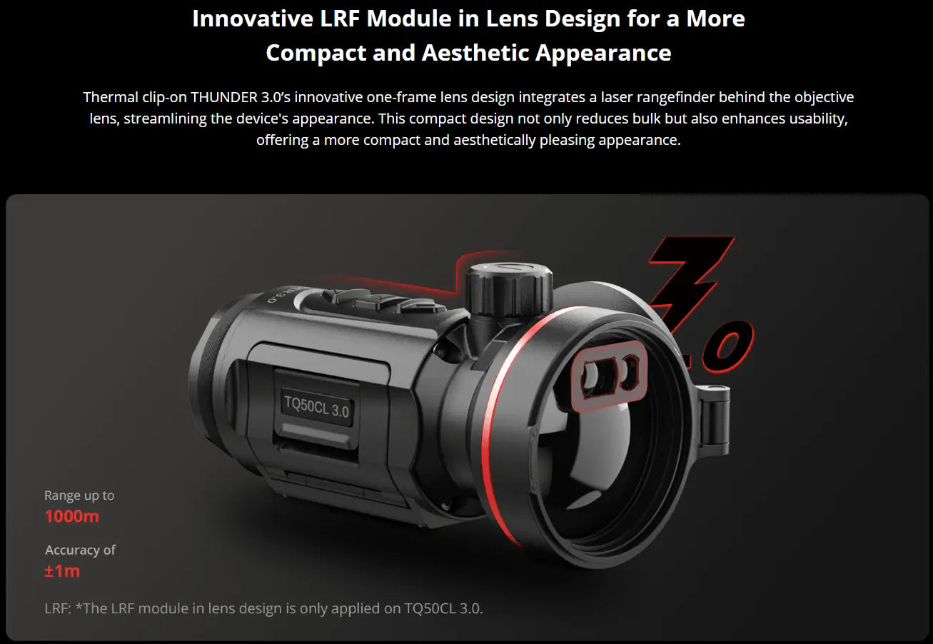 HIKMICRO Thunder TQ35CL 3.0 Thermal Clip-On Laser Rangefinder Feature