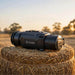 HIKMICRO Thunder TQ35CR 2.0 Thermal Clip-On on top of a Hay Bale