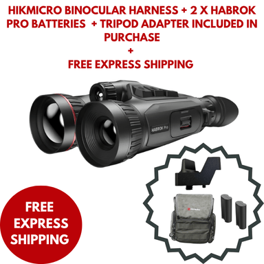 Habrok Pro HX60L_N with Binocular Harness + 2 x Habrok Pro BATTERIES  + Tripod Adapter