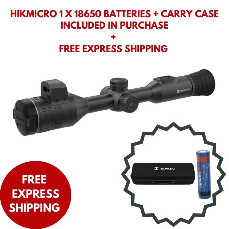 Hikmicro Alpex 4k A50EL LRF WITH  1 x 18650 BATTERIES + Carry Case INCLUDED