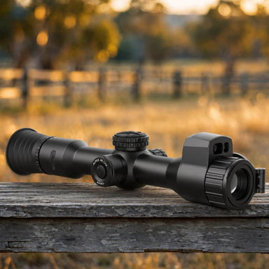 Hikmicro Alpex 4k Lite A40EL on top of a Fence Paling Shelf