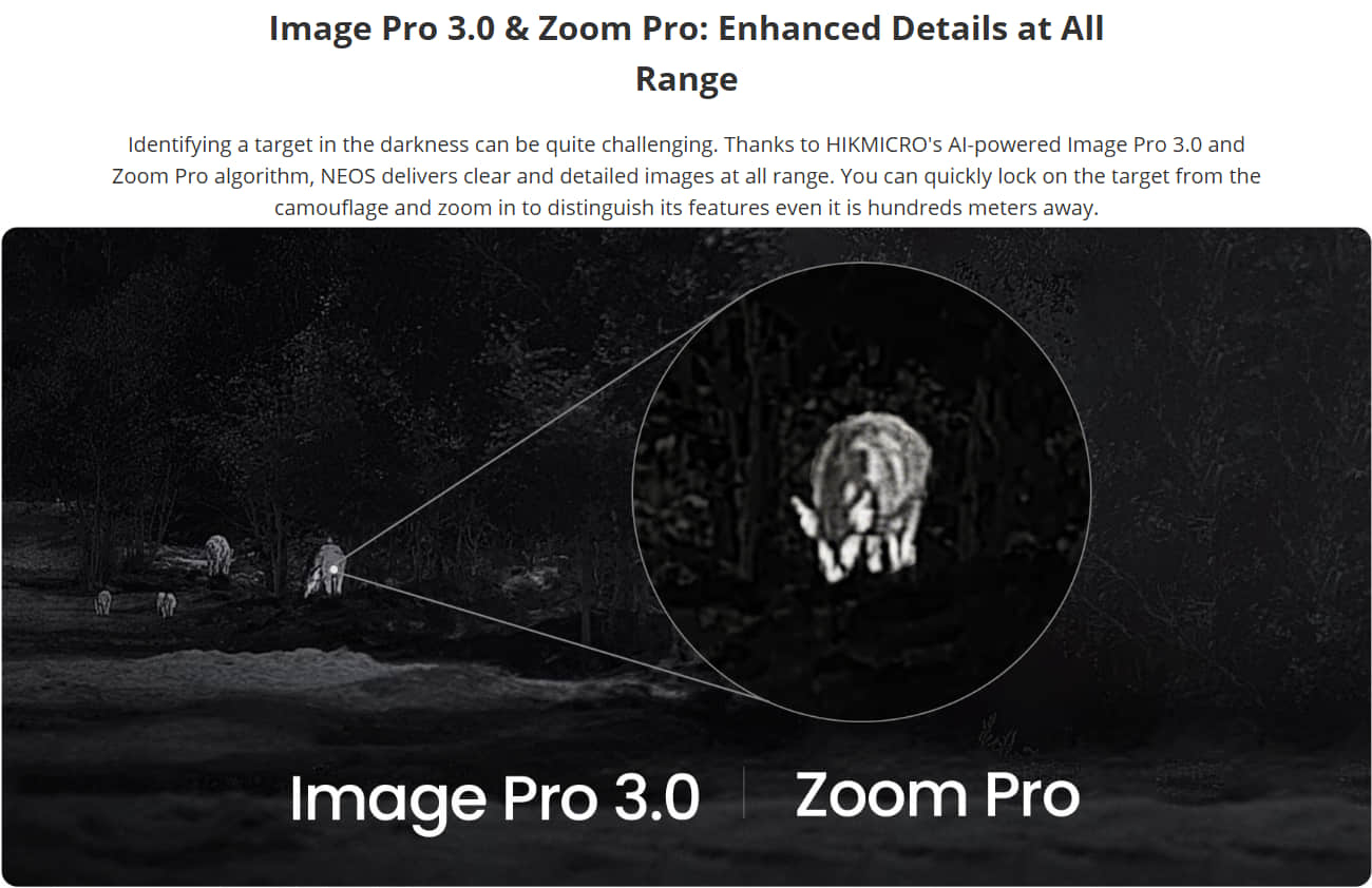 Hikmicro NEOS Image Pro and Zoom Pro Function