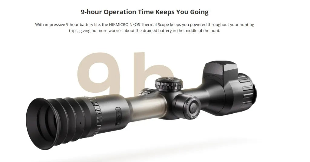 Hikmicro Neos NH25L Thermal Scope Battery Performance