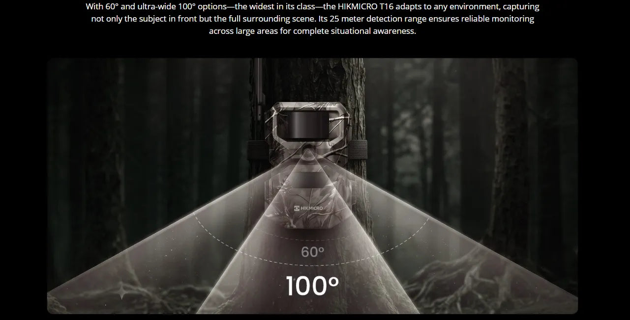 Hikmicro T16 Trail Cam Storage Field of View