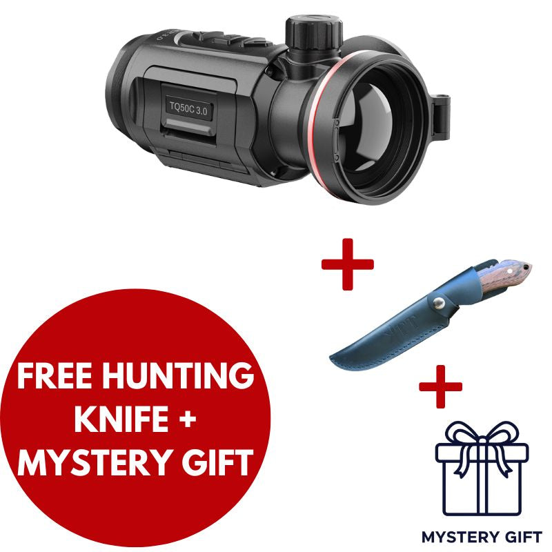 Hikmicro Thunder TQ50C 3.0 Thermal Clip On with free hunting knife and mystery gift