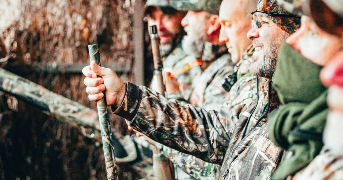 Hunters blind hunting