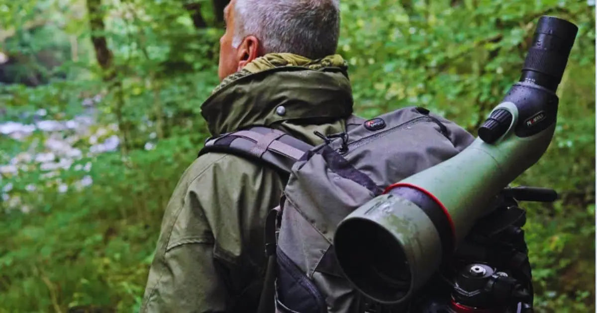 Kowa Spotting Scope Stowed in Backpack