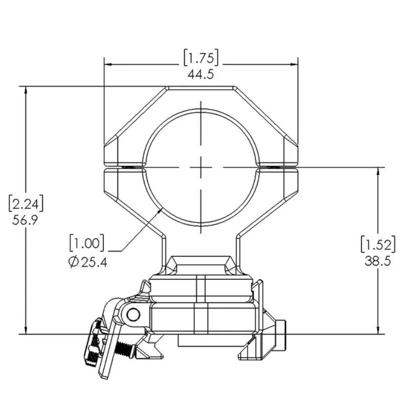 Magne-Tech Ring Mount & Receiver 1 Inch Tube