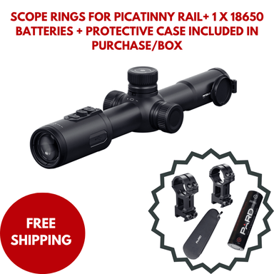 PARD Pantera 256 Mini 25mm Thermal Scope With Scope Rings for Picatinny Rail+ 1 x 18650 Batteries + Protective Case