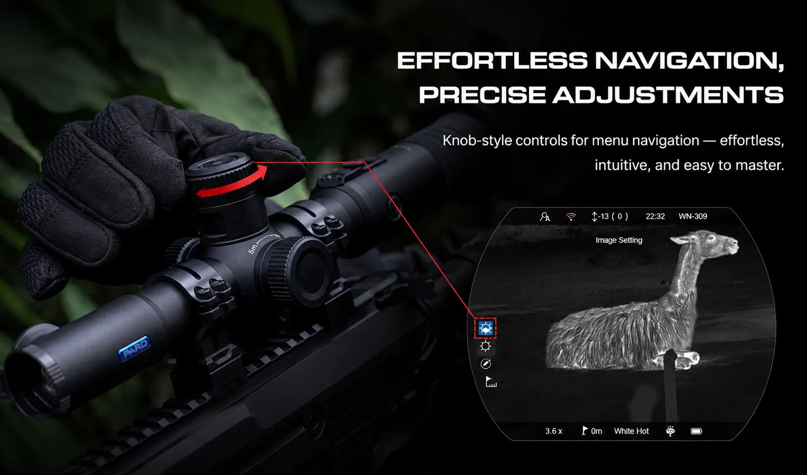 PARD Pantera 384 Mini 25mm LRF Thermal Scope Adjustment