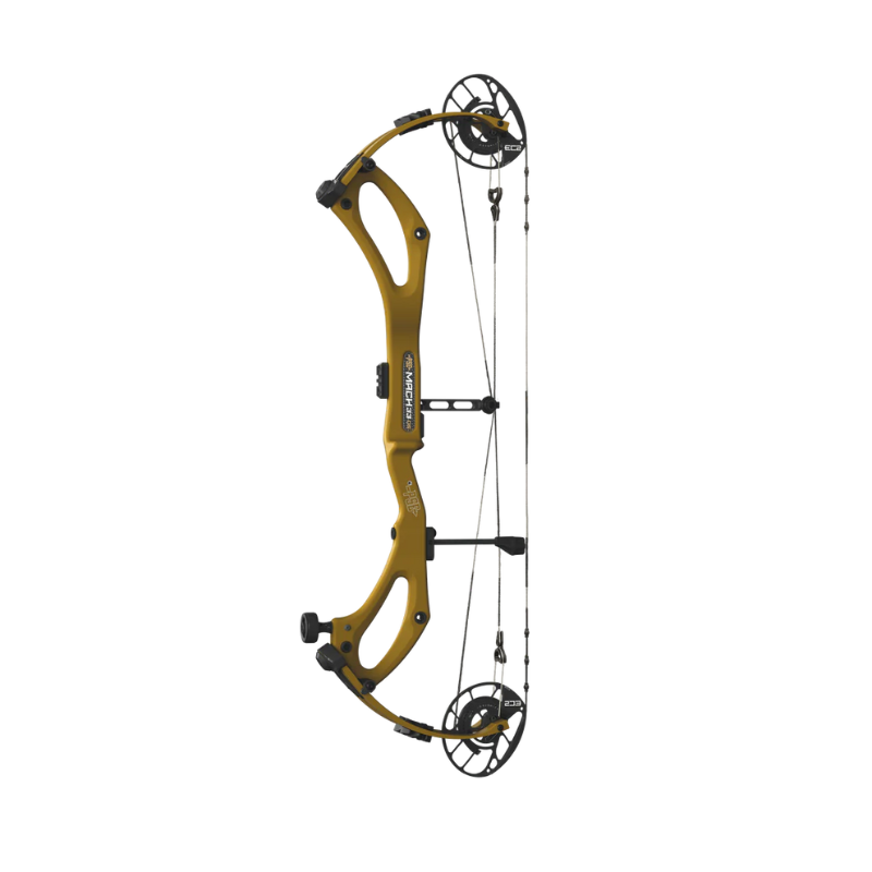 PSE Mach 33 EC2 Compound Bow Brown Riser Green Limbs