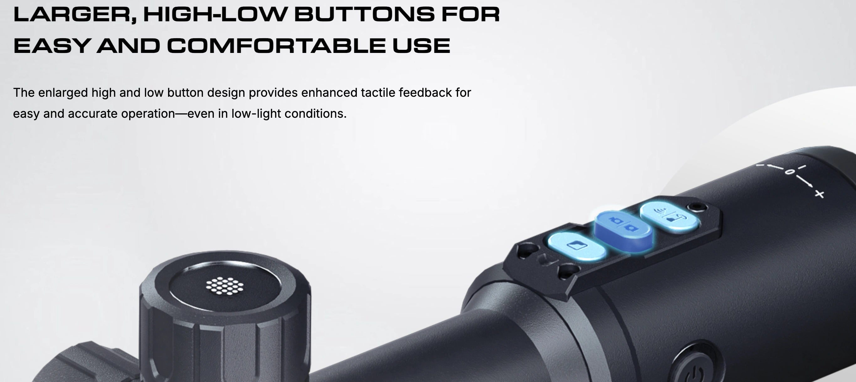 Pard Pantera Q 480 50mm with LRF Thermal Riflescope button design feature