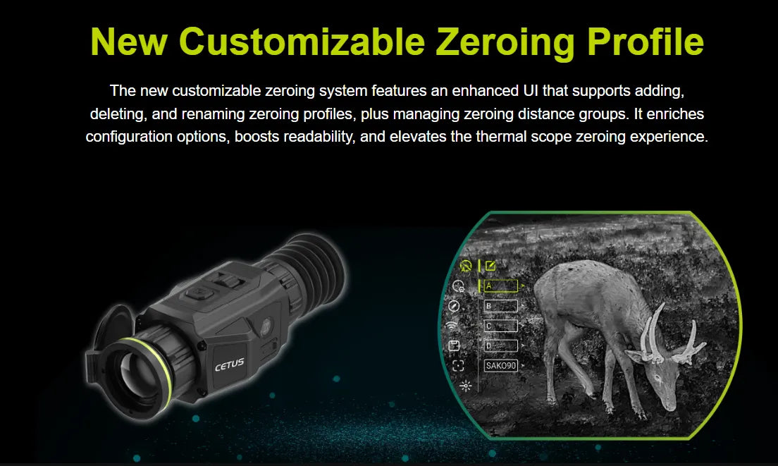 Pixfra CETUS C335 Thermal Scope Zeroing Profile