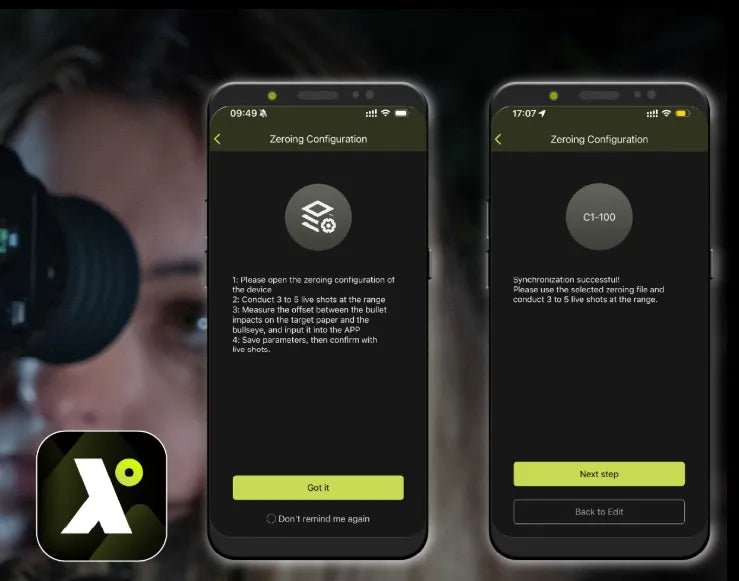 Pixfra CETUS C650 Thermal Scope App Zeroing