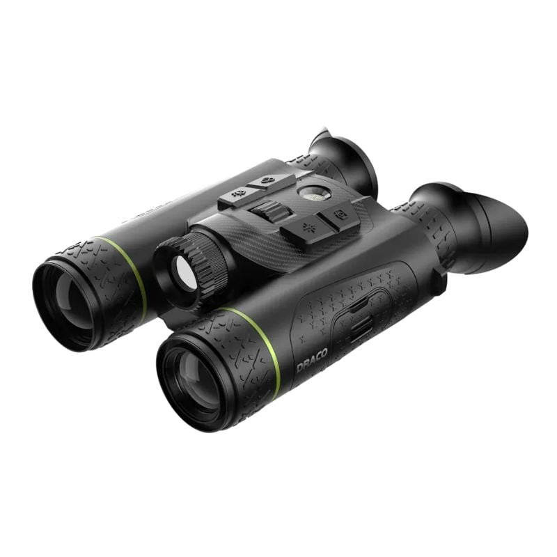 Pixfra Draco Binoculars NV 4K Thermal 35mm Pix 640x512 Dis 1920x1080 Right Side Profile View