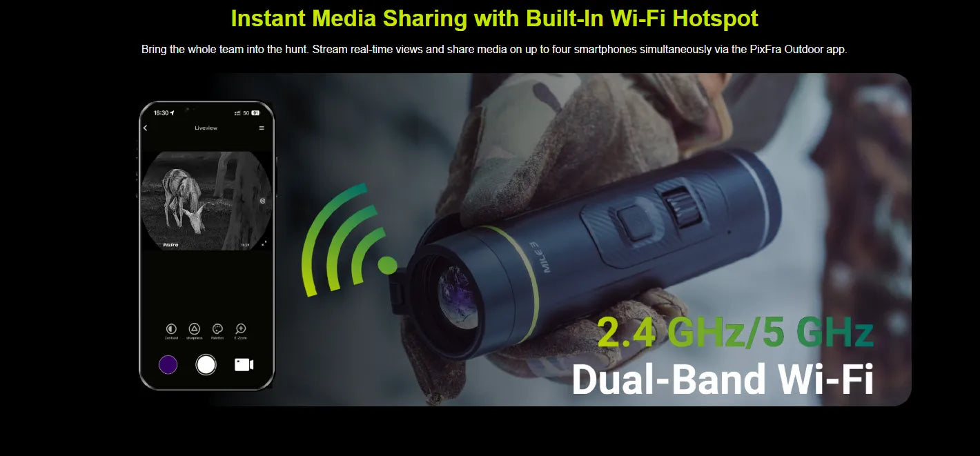Pixfra Mile 3 M325 Thermal Monocular Built-In Wi-Fi