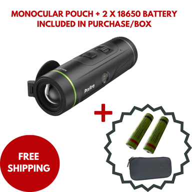 Pixfra Mile 3 M335 Thermal Monocular With Free  Monocular Pouch + 2 x 18650 Battery 