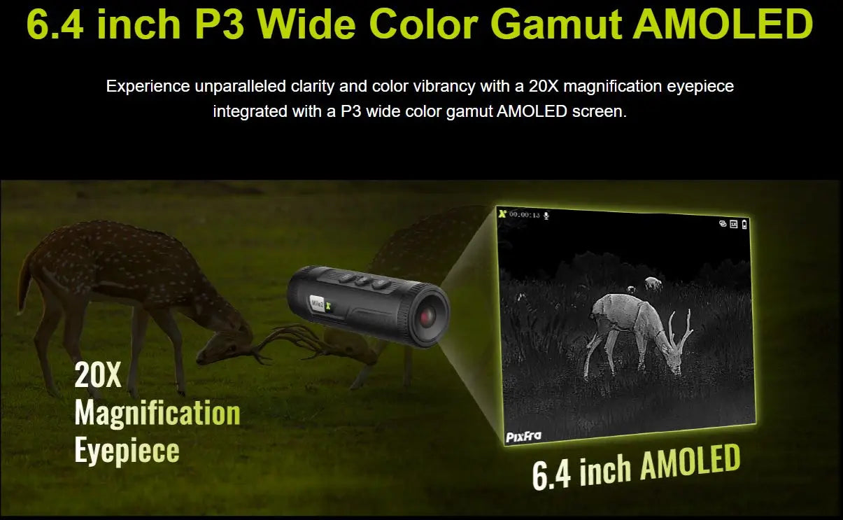 Pixfra Mile M425 Thermal Monocular 6.4 inch AMOLED screen