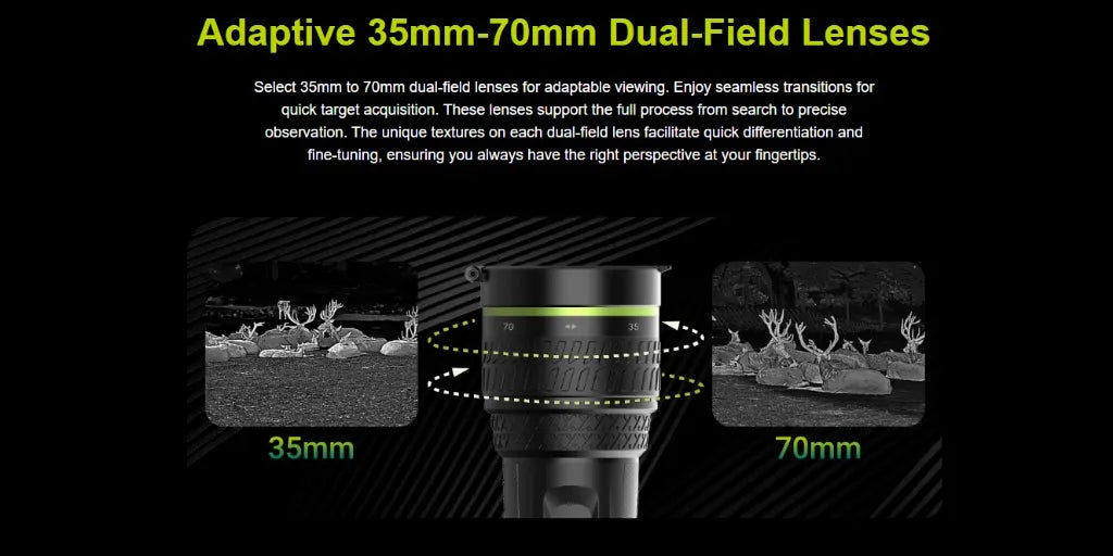 Pixfra SIRIUS HD SA50 Thermal Monocular Dual-Field Lenses OLED