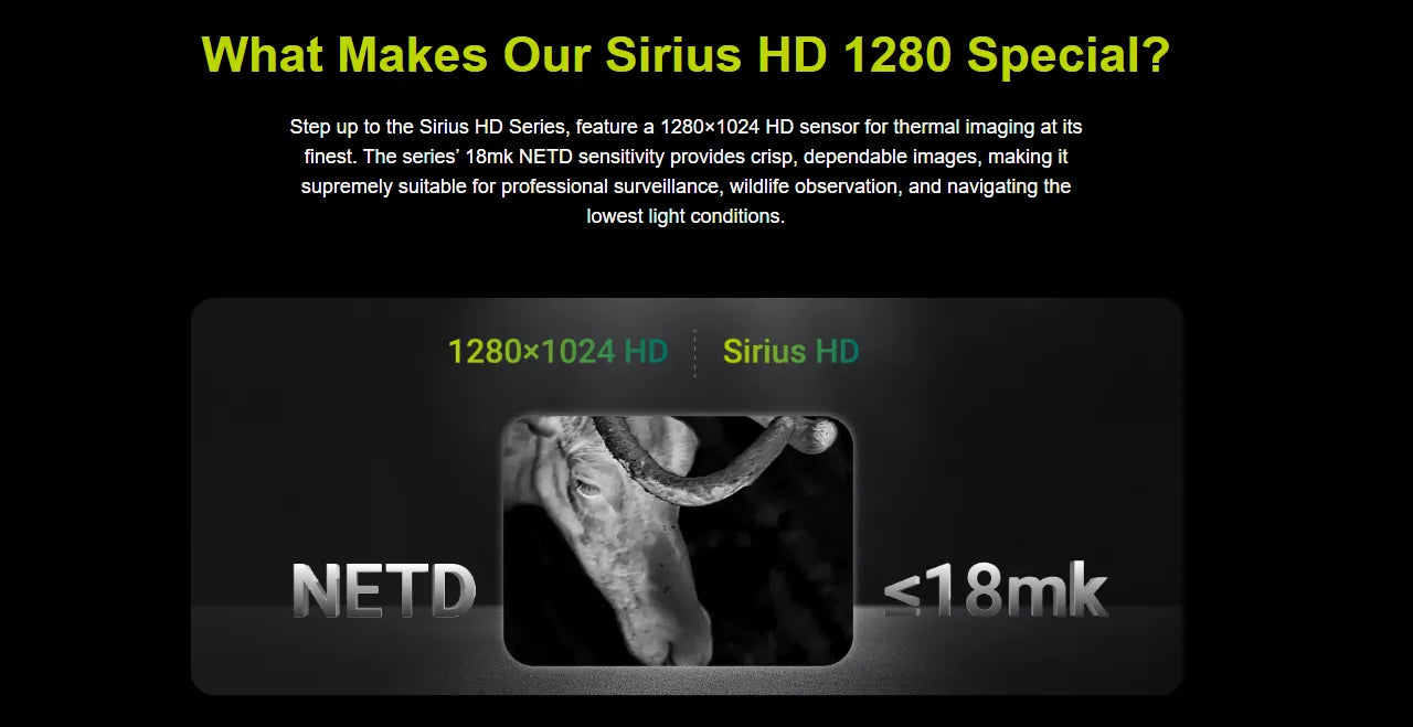 Pixfra SIRIUS HD SA70D (Dual FOV) Thermal Monocular NETD